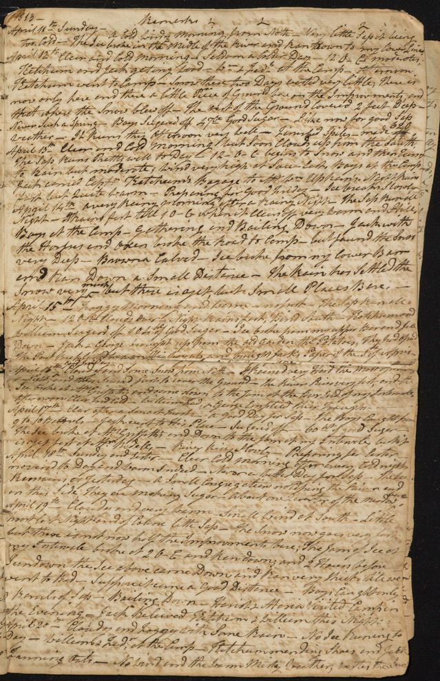 Diary of Rev Frederick Dibblee